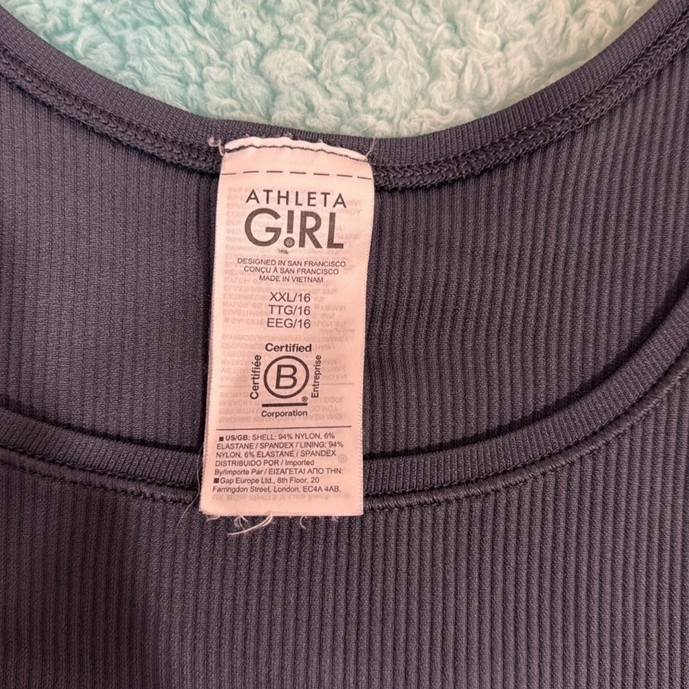 🔥Athleta Girl Slate Blue Short Sleeve Top🔥